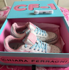 Sneakers scarpe CF1 chiara ferragni white silver leather numero 39