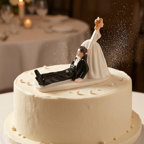 Figurina sposi torta nuziale - torta,