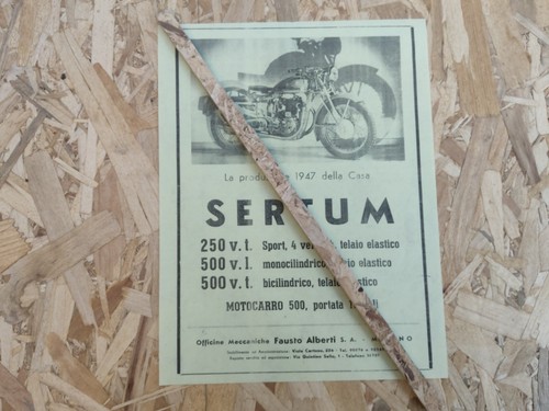 Pubblicità gamma moto sertum - gamma,