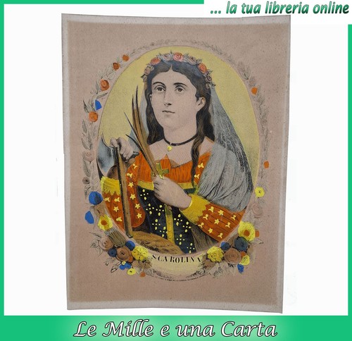 Antica litografia acquarellata - litografia,