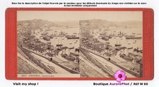 ANCONA, ANCÔNE, ITALIE, PANORAMA VILLE & PORT, STÉRÉO ALBUMINÉE -W60