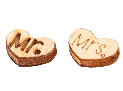 Piccoli cuori legno confetti - piccoli,