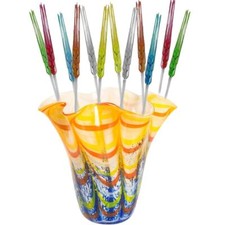 Spiga in vetro soffiato per decorazioni casa vaso da fiori idea regalo colori as