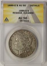 1886-O Morgan Dollar $1 AU 50