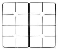 Kit 2 Griglie per Cucina Piano Cottura ELECTROLUX REX ZANUSSI 4 Fuochi 487 x 280