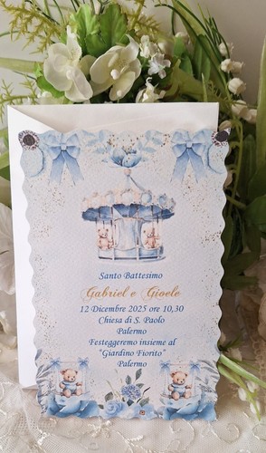 Invito battesimo gemelli - battesimo,