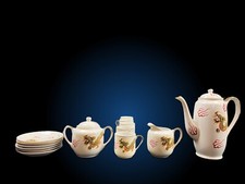 Japanese Lithophane Geisha Girl Eggshell China Dragon Ware Tea Set (14 Pieces)