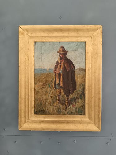 Antico olio tavola firmato - olio,