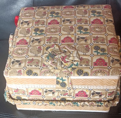 Scatola vintage per cucito - scatola,