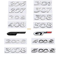Adesivi emblema per Peugeot GT