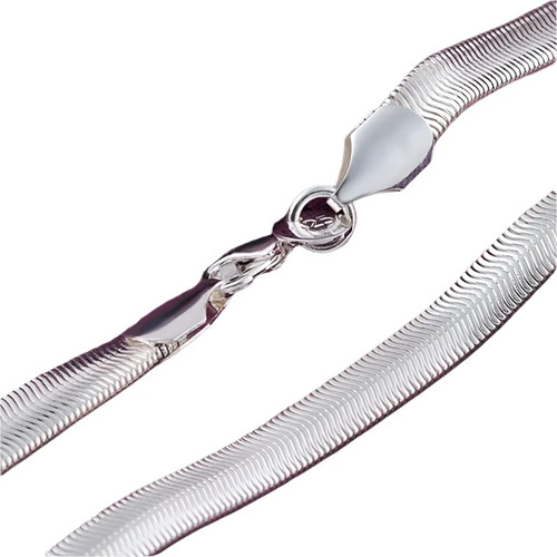Collana catena serpente - , piatta