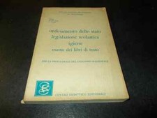 Ordinamento dello stato legislazione scolastica igiene esame dei libri di testo