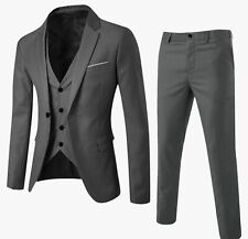 Elegante abito vestito completo smoking uomo Grigio giacca pantalone SLIM 1133