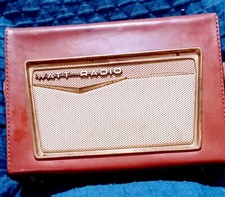 radio transistor watt in borsa di cuoio anni 60