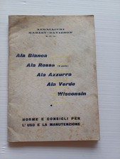 Aermacchi Harley-Davidson 250 Ala Verde-Bianca-Rossa 1961 manuale uso originale