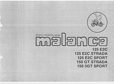 ELENCO PARTI MANUALE MALANCA 125 E2C SPORT STRADA 150 GT (MA42)