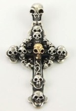 CIONDOLO UOMO ORO 914K CROCE