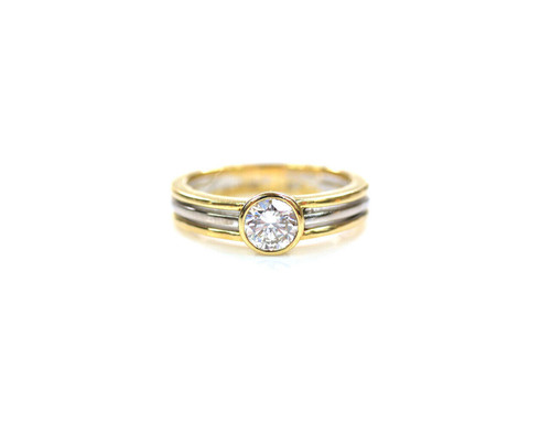Elegante anello solitario - elegante,