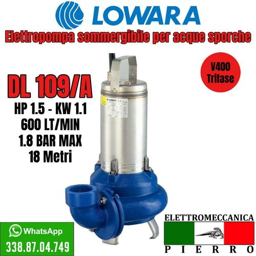 109 lowara elettropompa - dl, 109/a