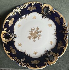 WALLENDORF piatto PARZERA CIOTOLA ornamentale VASSOIO blu cobalto oro rose 28 cm