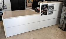 BANCONE ROBUSTO DA UFFICIO 3 IN 1- RECEPTION  + RIPIANO + UFFICIO - COME NUOVO