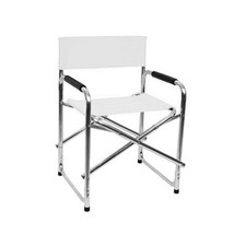 Poltrona Regista In Alluminio Da Esterno Tessuto Textilene Bianco Playa - Set 2 