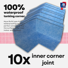 10x Guarnizione Prefabbricata Serbatoio Impermeabile Angoli Interni Wetroom Aqua Build