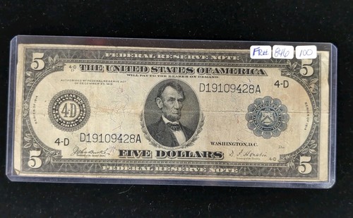 Banconota dollari 1914 - 5,