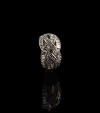 Anello in oro 750 con brillanti e zaffiro 0,71 carati solitario anello in oro 18 kt misura 54