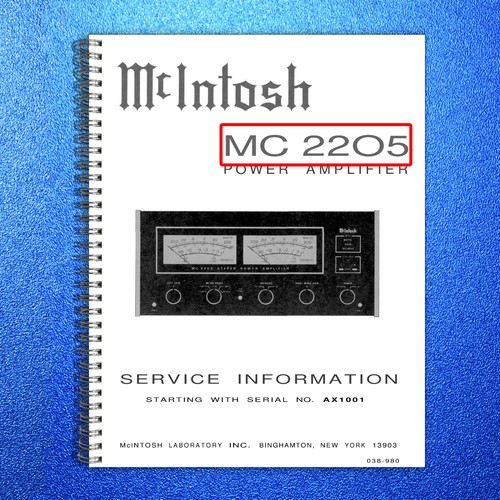Mcintosh mc2205 power - mc2205,