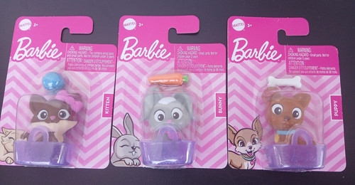 Set mini figure barbie pets - set,