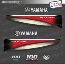 Adesivi calandra motore marino fuoribordo Yamaha 100 cv four 2021 gommone barca