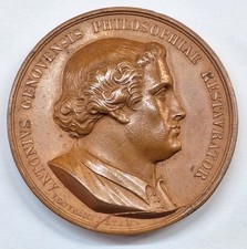 Napoli Due Sicilie medaglia Antonio Genovesi 1834 FDC Borbone