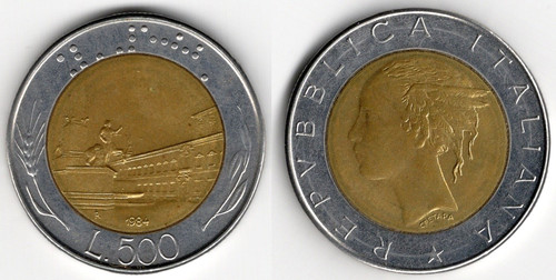Italia 500 lire - ,, 1984