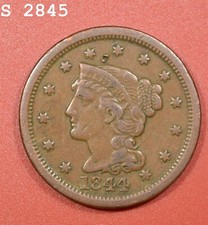 1844 Braided Hair Large Cent