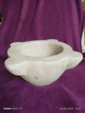 MORTAIO in marmo bianco di