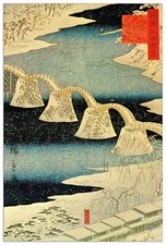 Pannello MDF-Snow-Hiroshige