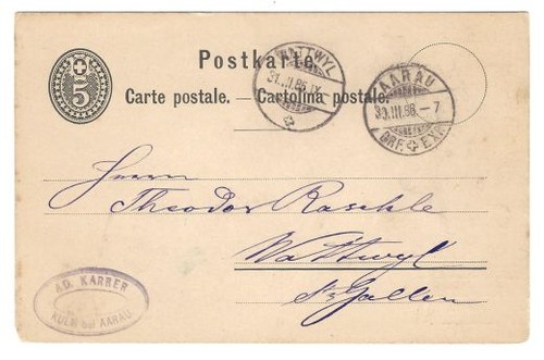 Svizzera interi 1875 michel - svizzera, n