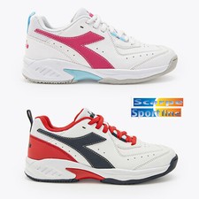 DIADORA S. CHALLENGE 5 SL JR SCARPE SPORTIVE DA TENNIS  RAGAZZI  BIANCO