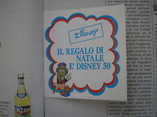 TOPOLINO DISNEY 50 CEDOLA PRENOTAZIONE EPOCA 1973 JIMINY CRICKET GRILLO PARLANTE