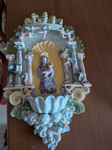 Acquasantiera ceramica - acquasantiera, in