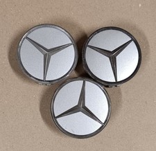 220 400 01 25  3coprimozzo mercedes 75 mm Silver , ORIGINALE 