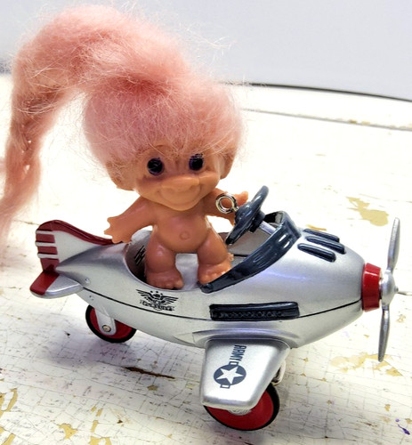 Troll vintage pencil topper - troll,