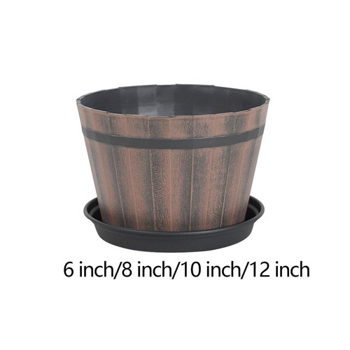 Fioriera botte rustica vaso - botte, rustica,