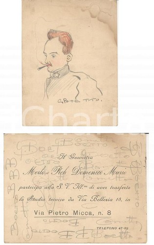 1930 torino disegno pittore - ca,