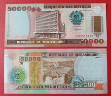?? MOZAMBICO ?? FDS AFRICA BANKNOTE BANCONOTA 50000  METICAIS 1993