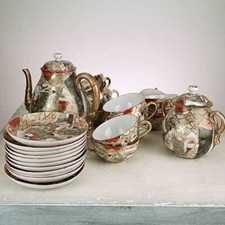 servizio da te  da 12, satsuma in porcellana