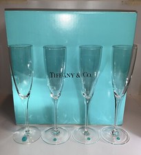 Lotto 4 flauti champagne Tiffany 6 oz nuovi vecchio magazzino / nuovi con scatola!