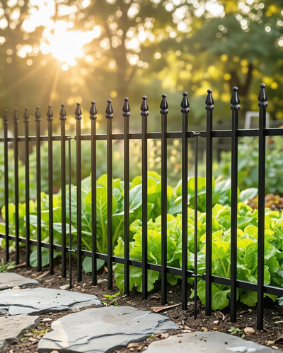 Decorative metal garden fence - decorative,