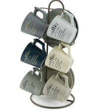 Victionary set 6 tazzine da caffè con piattini e supporto in metallo: eleganza e